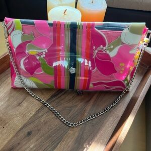 Trina Turk • Floral Bag • Pink Floral and Stripe •